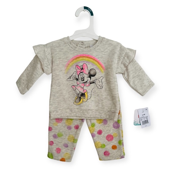 Disney Baby Minnie Mouse Two-Piece Set Size 0-3 Months NWT - Picture 1 of 10